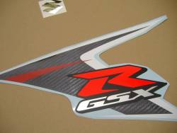 Suzuki gsx-r 600 2008 white stickers kit