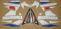 Suzuki GSX-R 750 2001 white blue decal kit 