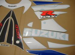 Suzuki GSXR 750 K1 2001 white blue complete decal set