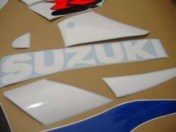 Suzuki gsx-r 750 2001 white blue full replica stickers set