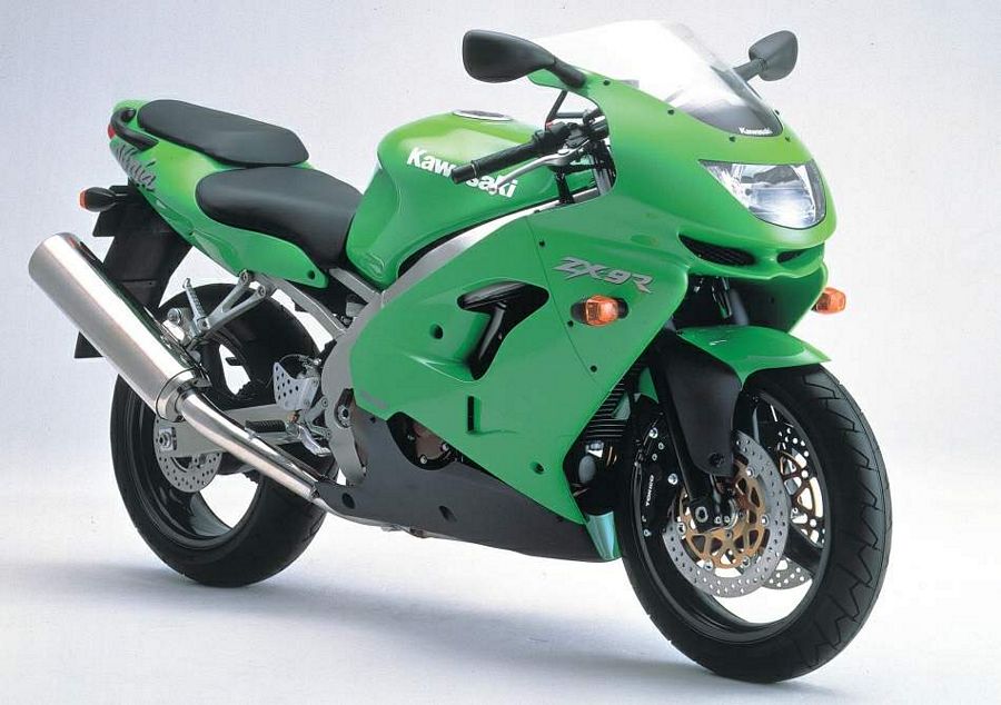 Kawasaki ZX-9R 1999 decals set kit) - green version Moto-Sticker.com