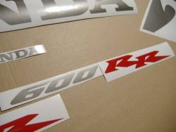 Honda CBR 600RR 2005 black decals kit 