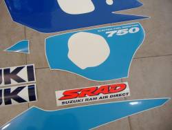 Suzuki 750 1998 white complete graphics set