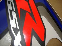 Suzuki gsxr 600 K8 K9 white blue reproduction decals 