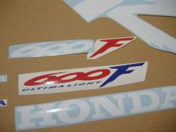 Honda CBR 600 F4 2000 red decals kit 