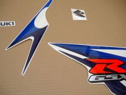 Suzuki gsxr 600 2012 white blue decals