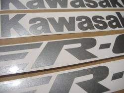 Kawasaki ER6F 650R 2006 black decals kit 