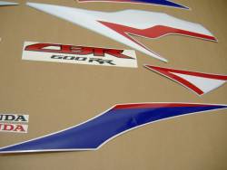 Honda 600RR 2011 white complete sticker kit