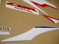 Honda cbr 600rr 2010 white reproduction stickers