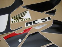 Honda RVT 1000R 2001 RC51 red stickers kit