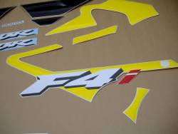 Honda 600 F4i 2002 yellow complete sticker kit