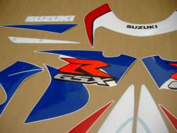 Suzuki 750 2000 white blue stickers kit