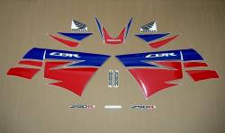 Honda 250R 2013 white stickers set