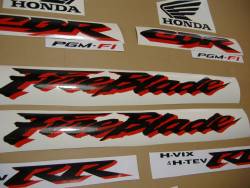 Honda 929RR 2001 Fireblade silver full decals kit