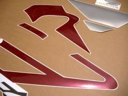 Honda 600 F4i 2005 burgundy logo graphics