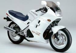 Honda VFR 750F 1987 white labels graphics