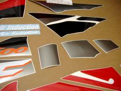 Honda cbr 600 f3 1995 red black grey sticker set