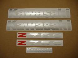 Kawasaki Z750 2004 blue logo graphics