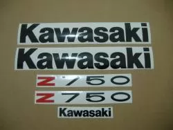 Kawasaki Z 750 2006 silver decals