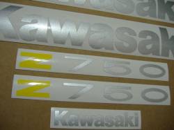 Kawasaki Z 750 2008 blue labels graphics
