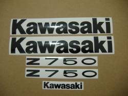 Kawasaki Z 750 2009 green labels graphics