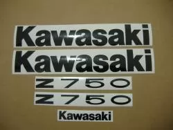 Kawasaki Z 750 2011 white stickers kit