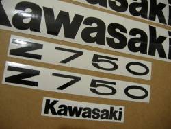 Kawasaki Z750 2011 white stickers set