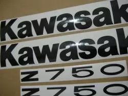 Kawasaki Z 750 2011 white stickers