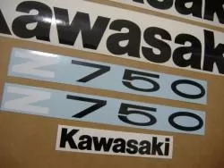 Kawasaki z750 2011 2012 green stickers set