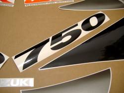 Suzuki gsxr 750 1998 srad grey silver decals set