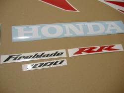 Honda 1000RR 2004 Fireblade white stickers set