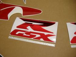 Suzuki GSXR 750 SRAD red full sticker set