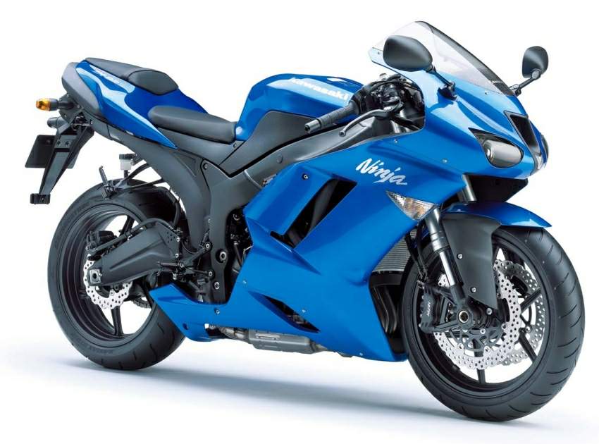 KAWASAKI ZX-6R 2008 - BLUE VERSION STICKER SET