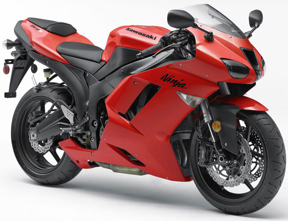 KAWASAKI ZX-6R 2007 - RED VERSION STICKER SET