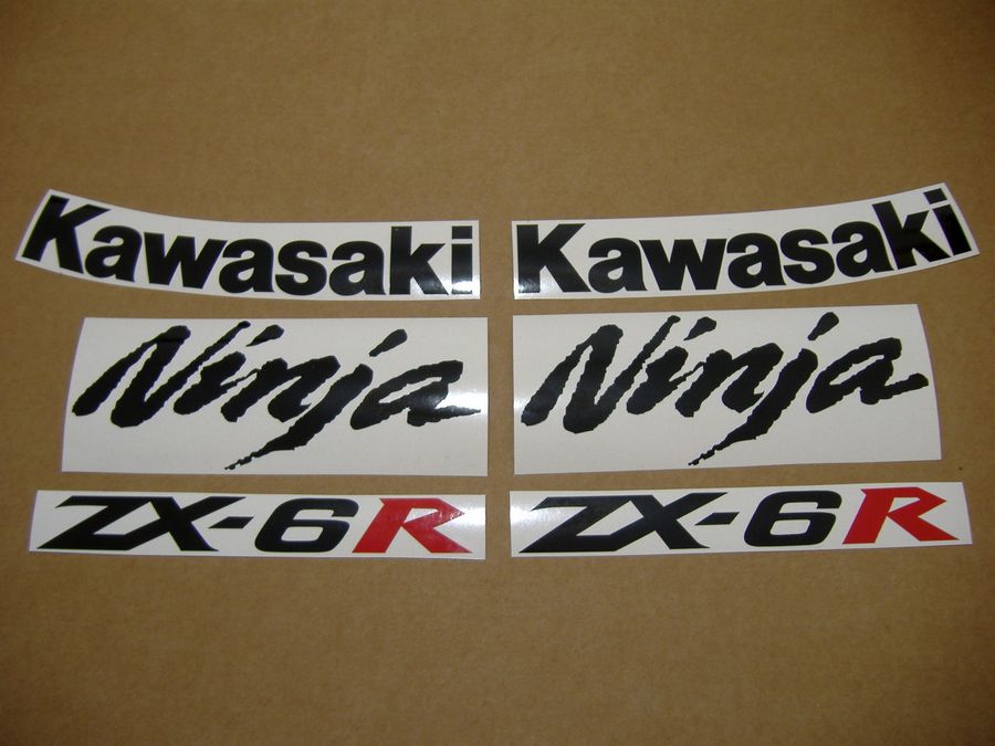 Kawasaki ZX-6R 2008 Ninja decals set (full kit) - silver version 