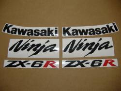 Kawasaki ZX 6R 2008 silver full decals kit