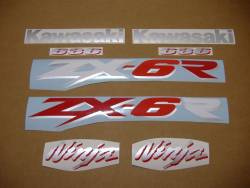 Kawasaki ZX-6R 2003 Ninja black stickers