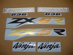 Kawasaki ZX-6R 2003 Ninja blue logo graphics