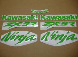 Kawasaki ZX 6R 2000 black full decals kit