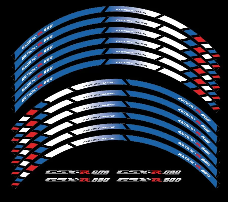 wheel rim stripes decals stickers suzuki gsxr 600 