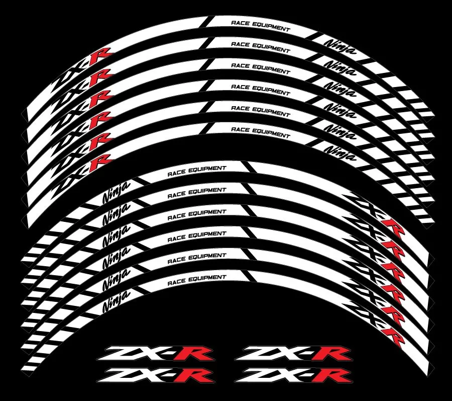 wheel rim stripes decals stickers kawasaki ninja zxr racing zx-10r