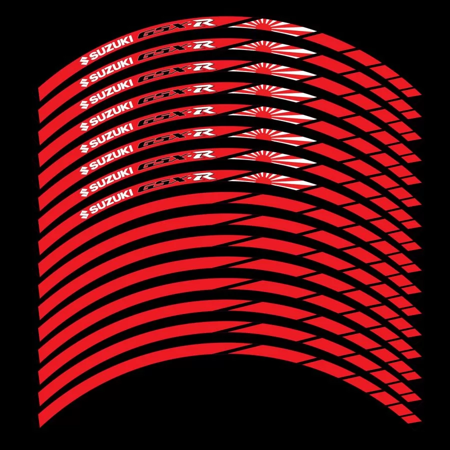 wheel rim stripes decals stickers suzuki gsxr 600 750 1000