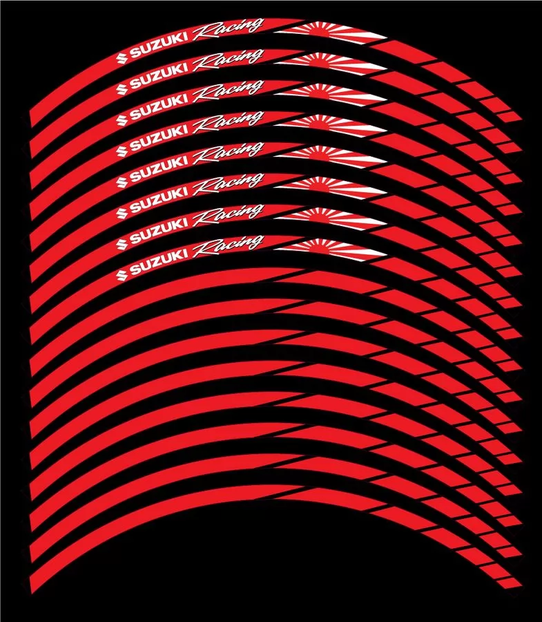 wheel rim stripes decals stickers suzuki gsxr 600 750 1000