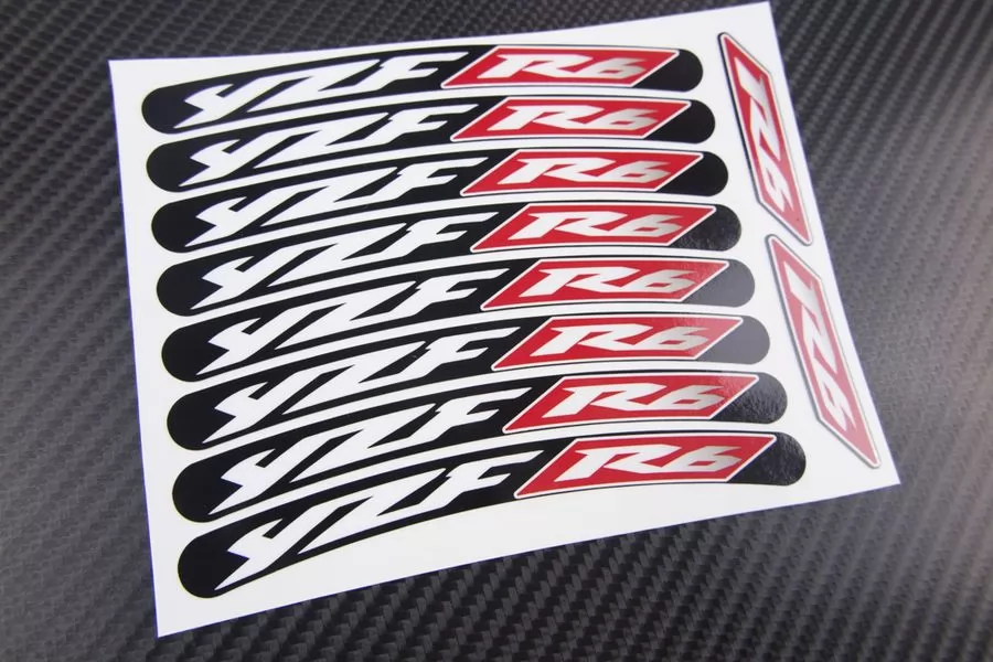 wheel rim stripes decals stickers yamaha yzf r6 RJ03 5EB RJ05 RJ09 5SL RJ11 2CO