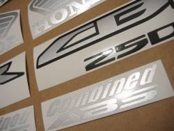 Honda 250R 2013 red stickers set