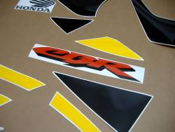 Honda 929RR 2000 SC44 yellow adhesives set