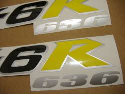 Kawasaki ZX6R 2004 green stickers set