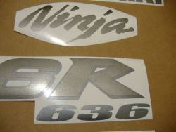 Kawasaki ZX-6R 2004 Ninja silver stickers