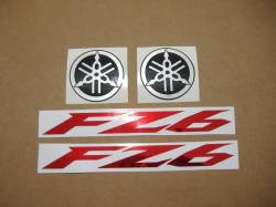 Yamaha FZ6 2005 red full decals kit