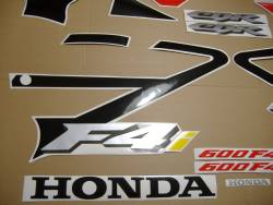 Honda CBR 600 F4i 2003 black decal set